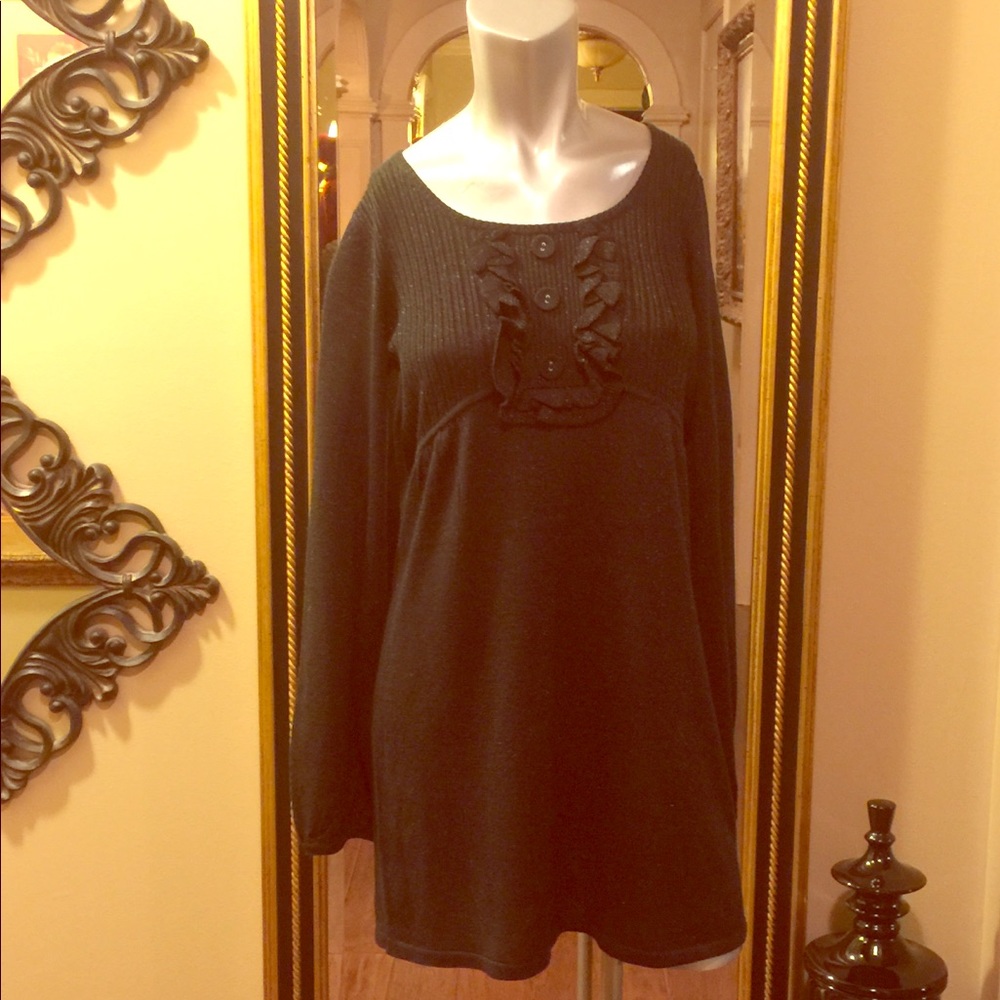 Black Dress with Ruffle detailing